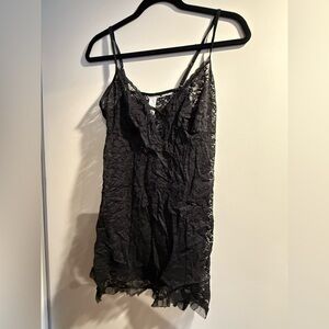 Secret Treasures Black Floral Lace Camisole